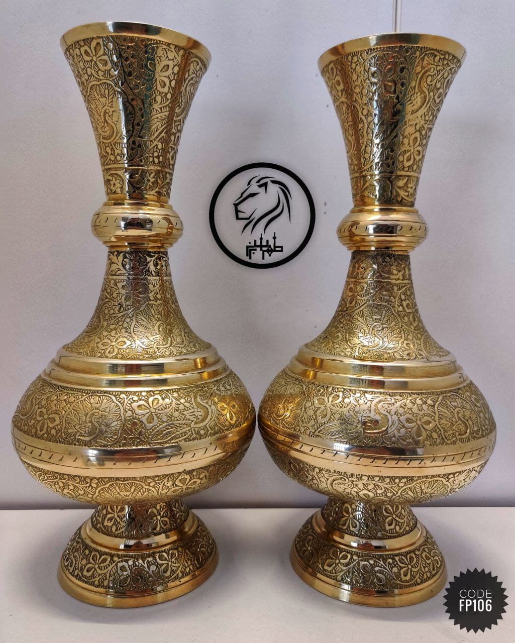 گلدان برنجی بولینگی ریخته گری